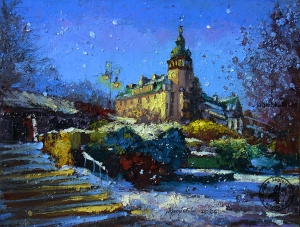 "Z lekkim podmuchem wiatru" - 
 18 cm x 24 cm olej 2026